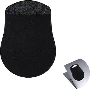Universal Stick-On Mouse Pouch for Laptop, Slim Holder for Wireless Mouse, Reusable Adhesive Pocket for Computer, Office, Home - Black