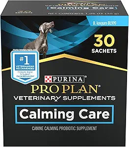 Pro Plan Veterinary Supplements Calming Care Dog Probiotic Powder for Behavioral Support, 30-Pack