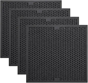 Nispira F301H HEPA500 BD-AS-550 Air Scrubber Carbon Filter Replacement for Mounto 500cfm Dri-Eaz BlueDri VEVOR Air Purifier 16 x 16 x 1 Inch Odor Reducing, 4 Pack
