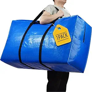 168 Gallon Extra Large Storage Bags, Zippered Outdoor Cushion Furniture Storage Bag with Handles,Jumbo Large Moving Bags Heavy Duty, Christmas Tree Bag, 65x30x20 inch - 1PACK