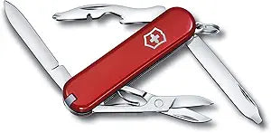 Victorinox Rambler Swiss Army Knife, 10-Function Pocket Knife, Red