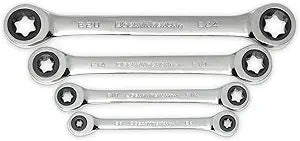 GEARWRENCH 4 Piece Double Box Ratcheting E-Torx Wrench Set| 9224D