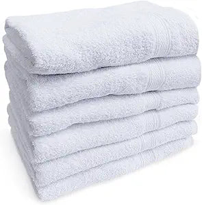 Towels N More Multi Pack 22X44 Small Light Weight Gym Towels or Can be Used as Quick Dry Bath Towel or Salon Towel, 100% Ring Spun Cotton Loops Sweat Towels Women's Hair Dry Towel (6)