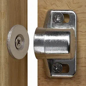 Keenkee 8 Pack Magnetic Cabinet Door Catch, Silver Color