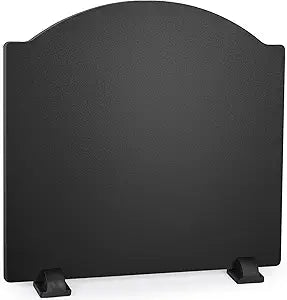 Fireplace Fireback with Feet- 19 Inch Fire Back Fireplace Iron Wall Protection Refractory Panels Plate Heat Reflect (19inch)