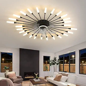 39" Modern Ceiling Fan with Lights,3-Color Dimmable LED, Low Profile Ceiling Fans with 6-Speed Quiet Motor,Flush Mount Ceiling Fan and Remote Control for Living Room,Dining Room,Bedroom