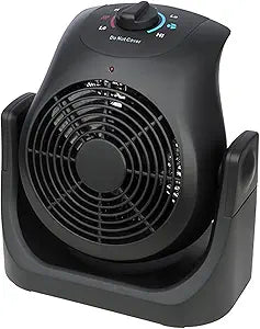 Dual Comfort 2-in-1 1500W Space Heater & Fan, Portable, Energy Efficient Electric Heater or Fan with Adjustable Tilt for Indoor Use, Compact Personal Heater for Home and Office