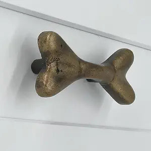 6 Dog Bone Handle - Animal Farmhouse Style Cabinet Pull - 6 in Rustic Vintage - Dresser & Door Knob Handle- Includes All mounting Hardware - HN713 - Quantity (2)