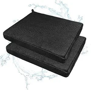 2 Pack Shower Bench Cushion, Soft Chair Pad for Elderly Bathing, Easy to Clean & Quick Dry, 4D air Fiber Material, Suitable for Shower Seat Cushion, Bathtub Baths, Poolside Rest, Black