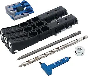 Kreg KPHJ230 - Kreg Pocket-Hole Jig Micro - Micro Jig for Thin Stock, Cabinets, Drawers & Repairs - 33% Smaller Holes - Create Micro Pocket Hole - For 1/2? & 3/4? Thick Materials