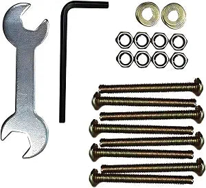 Kings Brand Furniture Bed Frame Hardware Set - Heavy Duty Screws and Bolts for Metal Bed Frame - Attach Headboard & Footboard - 42 Pcs