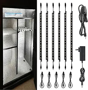 TORCHSTAR 6pcs 12 Inch LED Safe Lighting Kit, Rocker Switch, 5000K
