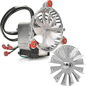 Replacement 3-21-08639 Combustion Blower Motor, for Harman P68 P43 P68 P61 P38 XXV Accentra 52i Advance P35i PC45 Pellet Stoves With 3-20-502221 Double Paddle Fan Blade Replaces Part 3-21-08415