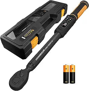 Digital Torque Wrench 3/8 Drive, 1.5-99.5 ft-lbs./6.8-135Nm Range, Electric Torque Wrench with Dual Direction Ratchet, 1% Accuracy with Vibration, Buzzer and LED Alert