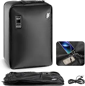 Travel Vacuum Bag(Built-in Electric Vacuum Pump), 28L Vacuum Bags for Travel, USB-C Powered, One-Touch Automatic Vacuum Suctions, IP67 Waterproof(28L)