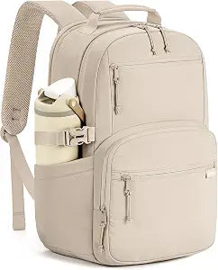 mibasies Women's Laptop Backpack, Fits 17 Inch Laptop, Lightweight, Camel