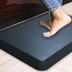 1" Extra Thick Anti Fatigue Floor Mat,Kitchen Mat, Standing Desk Mat  Comfort at Home, Office, Garage - Advanced PU Foam (Black, 30" L x 20" W)