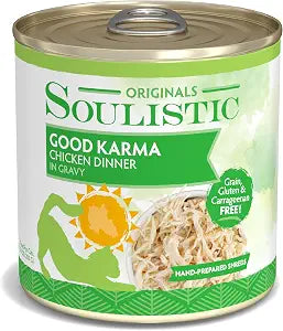 Soulistic Originals Wet Cat Food, Good Karma Chicken Dinner in Gravy, 10oz Can, Pack of 8
