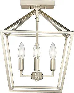 ML Lighting 4-Light Semi-Flush Ceiling Mount Modern Gold