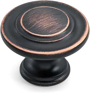 HESTIA HARDWARE 10 Pack | 1.32inch Oil Rubbed Bronze Cabinet Knobs | Oil Rubbed Bronze Cabinet Pulls | Bronze Cabinet Knobs Dresser Knobs and Drawer Knobs (Z4.10.O)