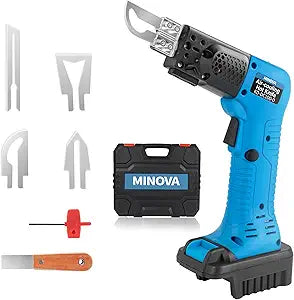 Cordless Air Cooling Pro Electric Hot Knife Kit, Bare Machine 4 Blades Fabric Cutter & Rope Cutting Tool with Heavy-Duty Case & Battery Adapter compatible with MWK Battery Not Included