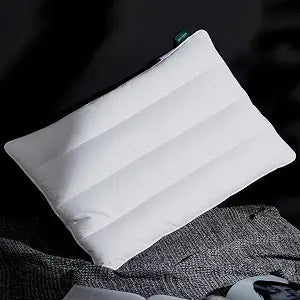 Three Geese Luxury Natural Flat Thin Goose Feather Down Pillows Standard Size, 2.5" Height, 100% Organic Cotton Cover, Medium Firm Hotel Collection Ultra Slim Thin Bed Pillows, Machine Washable