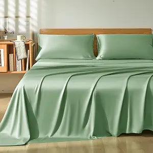Homiest Sage Green Queen Sheet Set 4pcs 100% Rayon Derived from Bamboo
