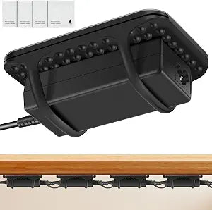 4 PACK Laptop Charger Holder Under Desk Power Brick Mount with Adhesive