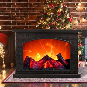 Electric Fireplace Decorative,Small Fire Place Lamp with LED Flame Effect