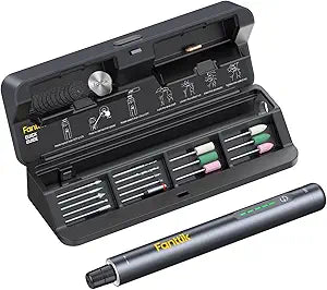Fanttik F2 Master Kit Mini Cordless Rotary Tool, 5 Speed, 25000 RPM Engraving Pen, 28 Accessories for 3D Printed Finishing, Sanding, Polishing, Drilling, Carving, Precision DIY in Flip-Top Case
