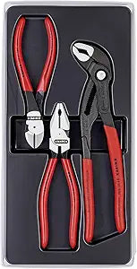 KNIPEX Tools 00 20 10 Diagonal Cutters Combination and Cobra Pliers Professional Tool Set (3 Piece)