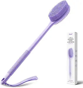 CORATED Silicone Back Scrubber for Shower, 2���in���1 Body Brush with Handle