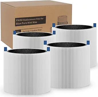 4 Pack Mini Max Filter Compatible with Blue Pure Mini Max Air Purifier, FMINI HEPA with 2-Stage Filtration System, H13 True HEPA & Pre-Filter