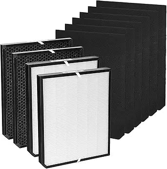 AD3500 H13 True HEPA Replacement Filter Compatible with Air Doctor AD3000/AD3500/AD3500i Version Air Purifiers, 2 True H13 HEPA Filter + 2 Activated Carbon filter + 6 Pre-Filter