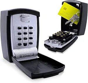 KeyGuard SL-590 Punch Button Key Storage Wall Mount Lock Box, Black Finish
