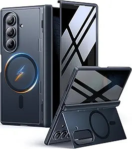 MOBOSI for Samsung Galaxy Z Fold 7 Case with Privacy Screen Protector, [Compatible with Magsafe], [Built-in Kickstand & Full Body Hinge Protection] Magnetic Slim Phone Case for Z Fold7, Black