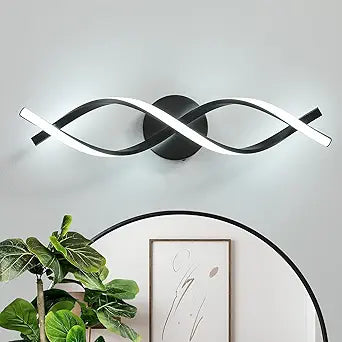Modern Black LED Vanity Lighting,Bathroom Light Fixture Over Mirror,21 Inch,6000K Cool White