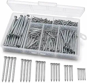 320-Piece Galvanized Steel Nail Assortment, 6 Sizes with Organizer Box