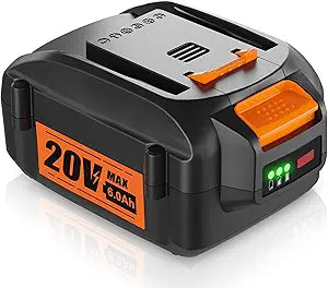 NEW LED Indicator6.0Ah 20V Replacement Battery for Worx 20V Battery Compatible with Worx 20 Volt Lithium WA3520 WA3525 WG151s WG155s WG251s WG255s WG540s WG545s Cordless Power Tools Battery