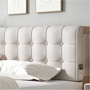 White Wall Mounted Headboard Twin XL Upholstered Cushion with Removable Cover Soft Wedge Pillow Headboard Bolster Pillows Bed Pillows for Sitting Up Reading Pillow Dorm Room Essentials Gifts for Mom
