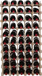 Wooden Stackable Storage Modular Small countertop Wine Rack Cabinet,Freestanding for Floor Wood Wine Bottle Shelf (50bottle)