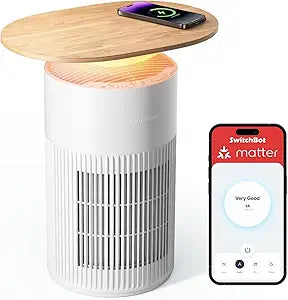 SwitchBot Air Purifier for Home Large Room up to 3620 ft┬▓, Pet Mode, Support Matter, 21dB, Washable Pre-filter, Aromatherapy, Works with Alexa, Google Home, Apple Home, Ideal for Odor, Dust & Pet Hair