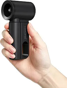CIVPOWER Portable Mini Fan Handheld: Personal Travel Fan USB Rechargeable - 100 Speed Turbo Fan with LED Display - Pocket Size 8H Max Runtime, Outdoor Sport Hiking Concert Gift for Women Men, Black