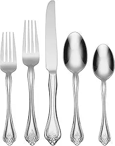 Oneida Boutonniere 20-Piece 18/0 Silverware Set for 4, Flatware