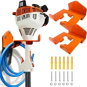 Weedeater Hanger, 2 Pack Weed Eater Hanger for Wall, Weed Wacker Holder