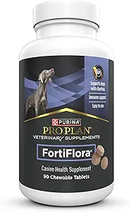Purina Pro Plan Veterinary Supplements FortiFlora Dog Probiotics Chewable Tablets to Support Digestive and Immune Health and Occasional Diarrhea