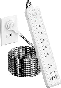 2 Prong to 3 Prong Outlet Adapter, LENCENT 2 Prong Power Strip