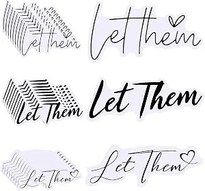 30 Pcs 30 Pcs Let Them Sticker Funny Quote, Traditional Color