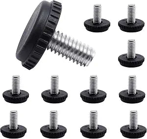 Litoexpe 12 Pcs 1/4"-20 Stainless Steel Screw Furniture Leveling Feet
