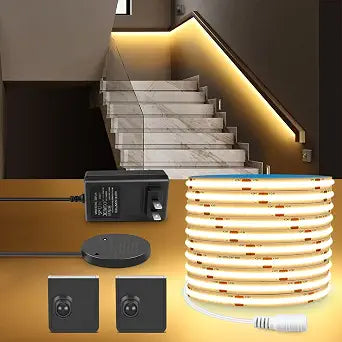 24V Dual-Sensor Motion Activated COB LED Strip Lights